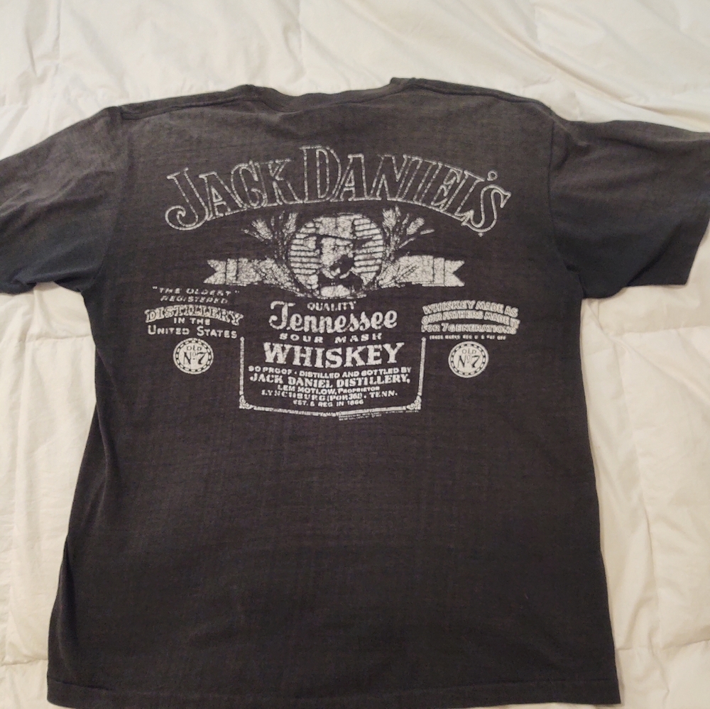 Vintage Rare 1988 Jack Daniels Logo   Black Tshirt M Single Stitch MADE USA